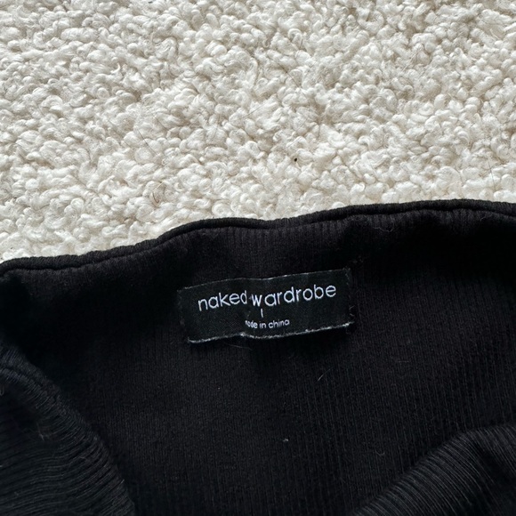 naked wardrobe Black Bodycon Square Neck Dress - Picture 2 of 2